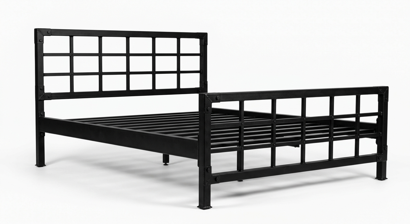 Industrial bed frame (Black Metal)