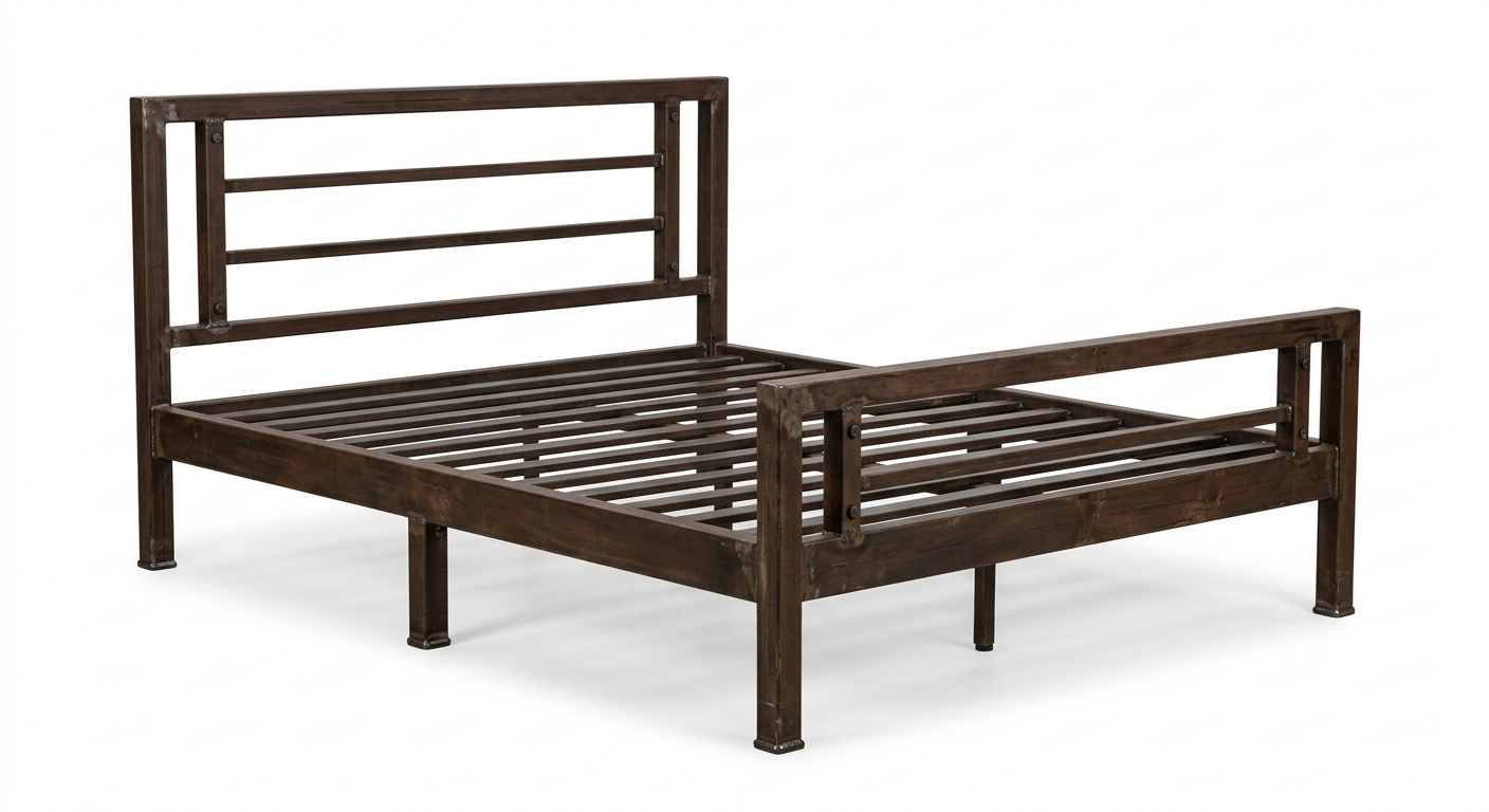 Industrial bed frame (Brown Metal)