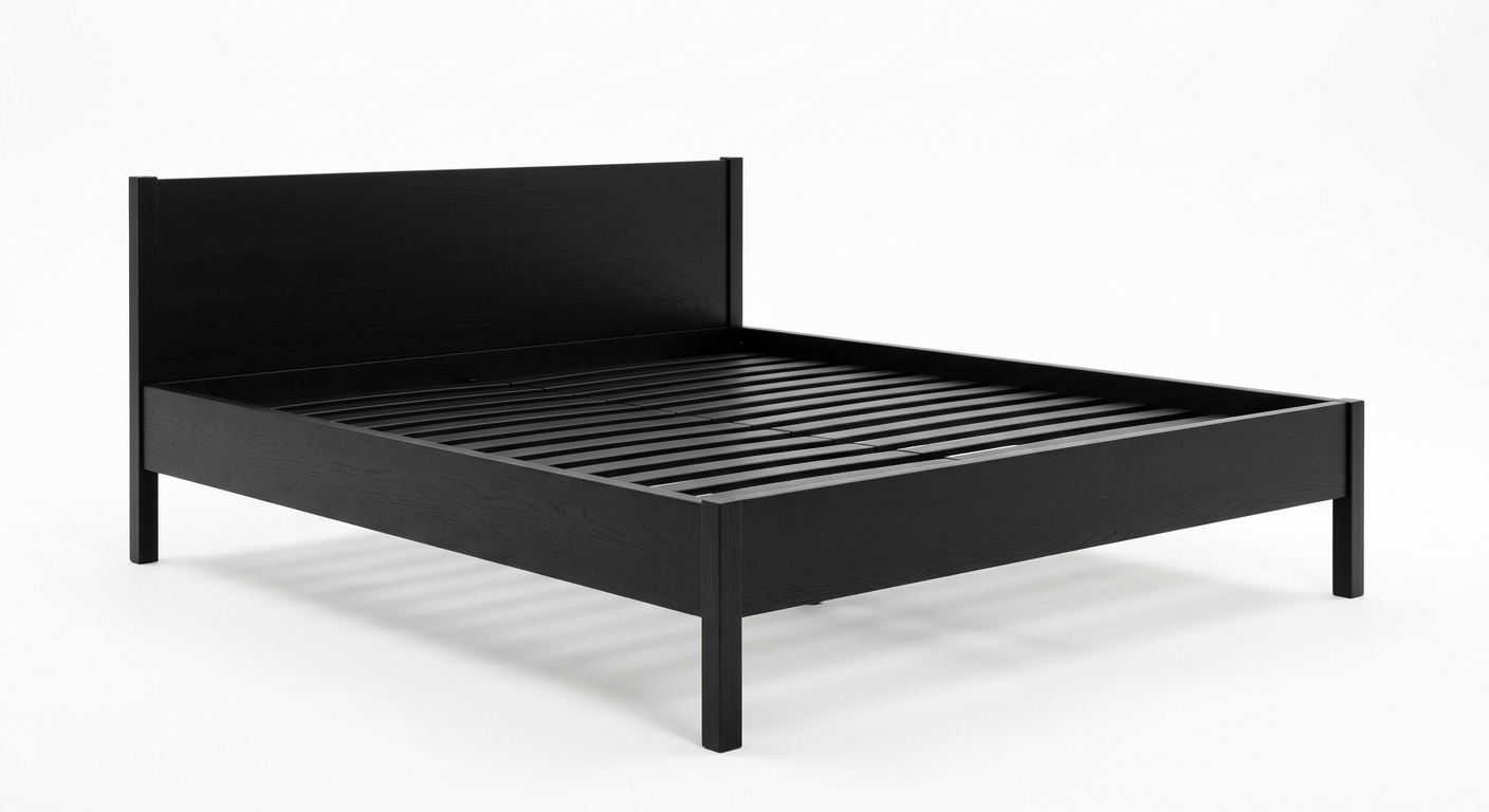 Minimalist bed frame (Black Wood)