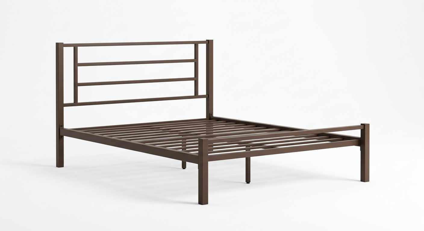 Minimalist bed frame (Brown Metal)