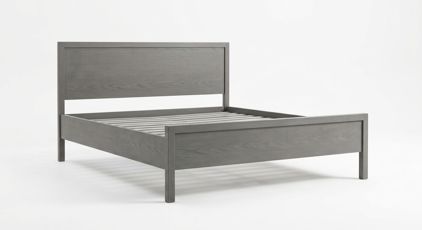 Minimalist bed frame (Gray Wood)