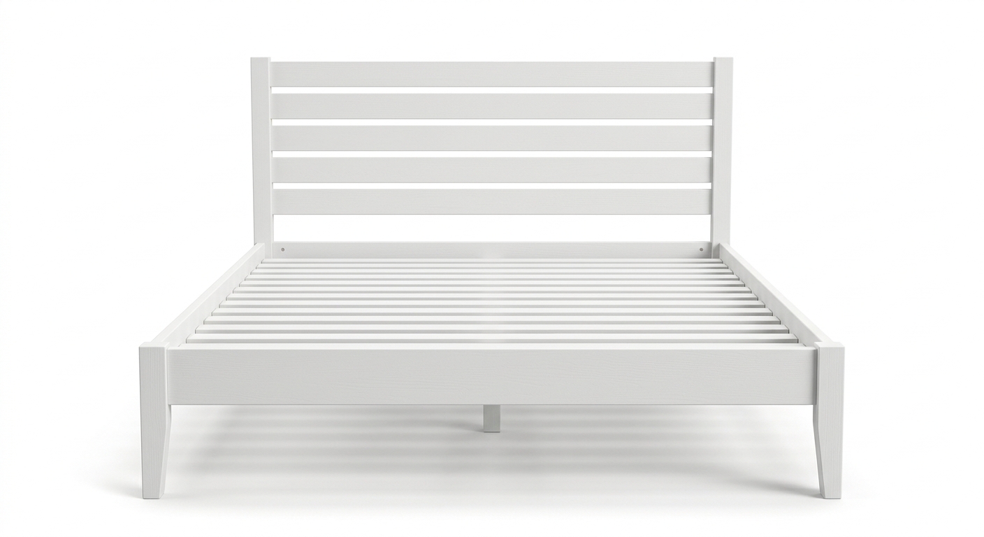 Minimalist bed frame (White Wood)