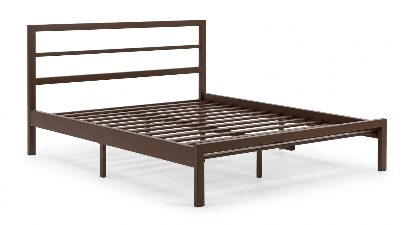 Modern bed frame (Brown Metal)