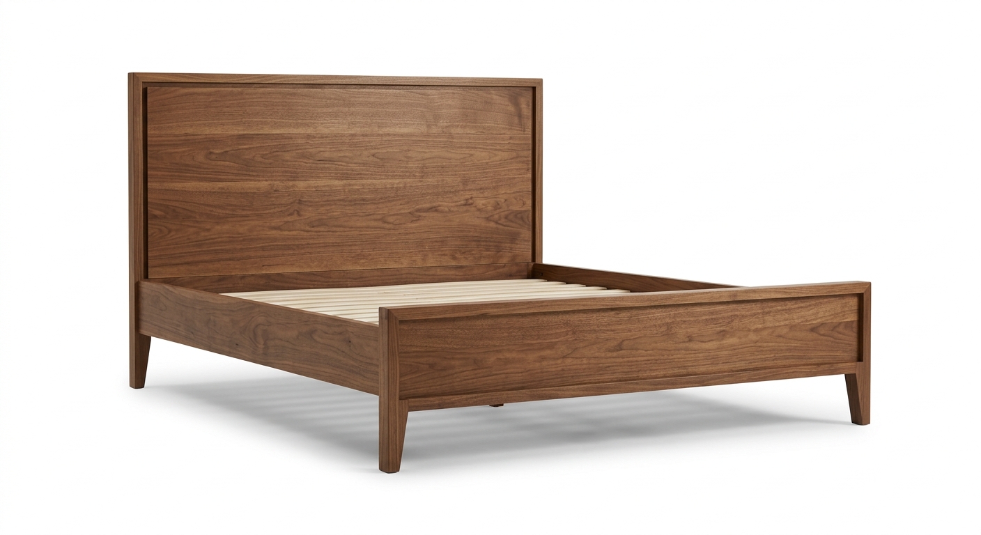 Modern bed frame (Brown Wood)