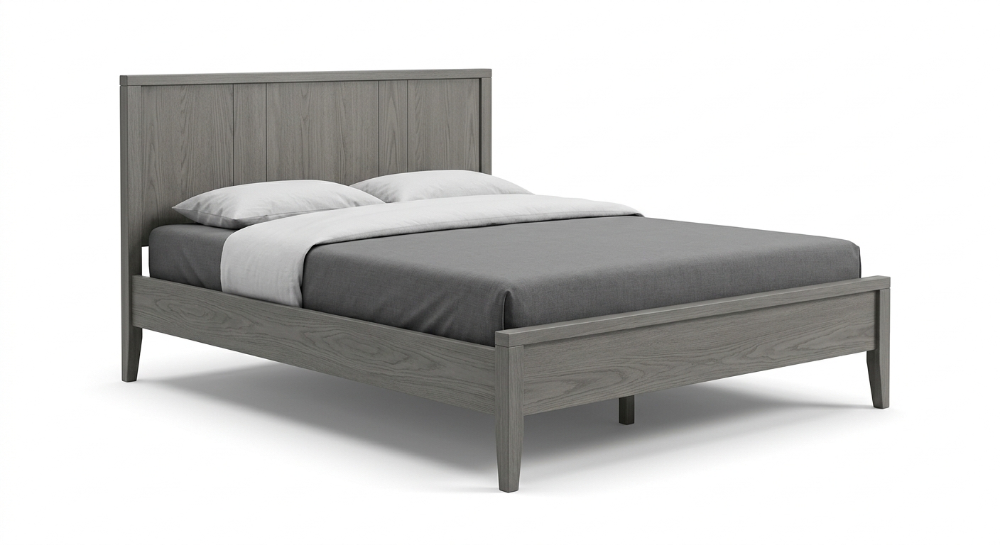 Modern bed frame (Gray Wood)