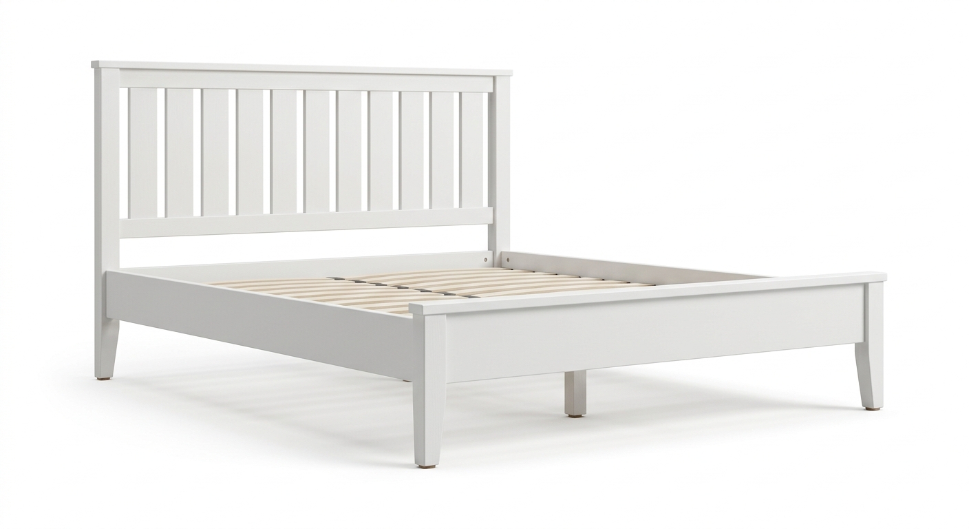 Modern bed frame (White Wood)