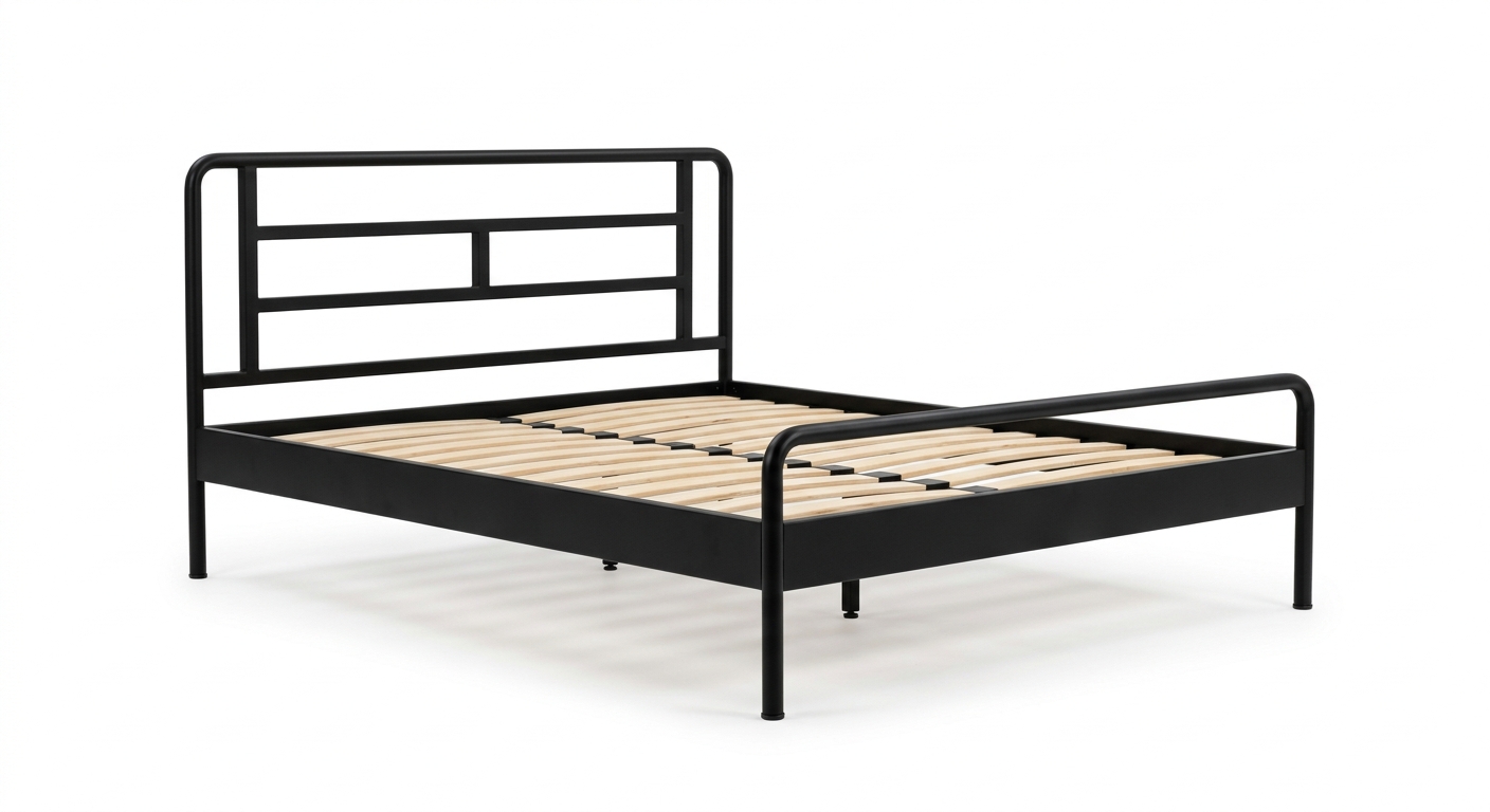 Scandinavian bed frame (Black Metal)