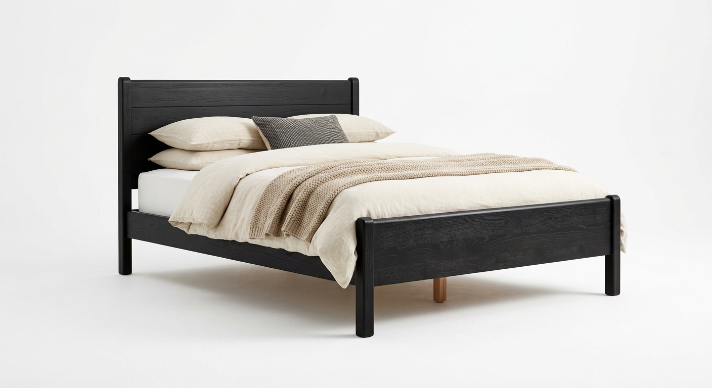 Warm bed frame (Black Wood)