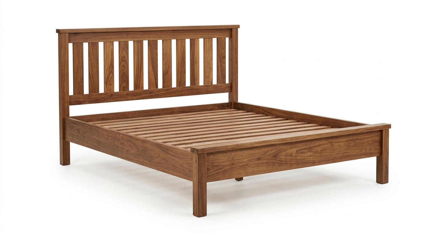 Warm bed frame (Brown Wood)