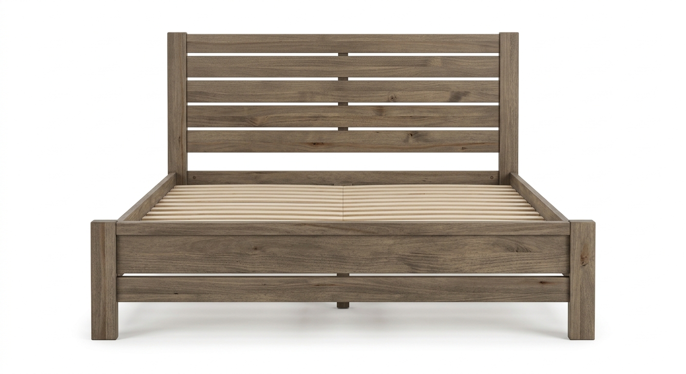 Warm bed frame (Gray Wood)