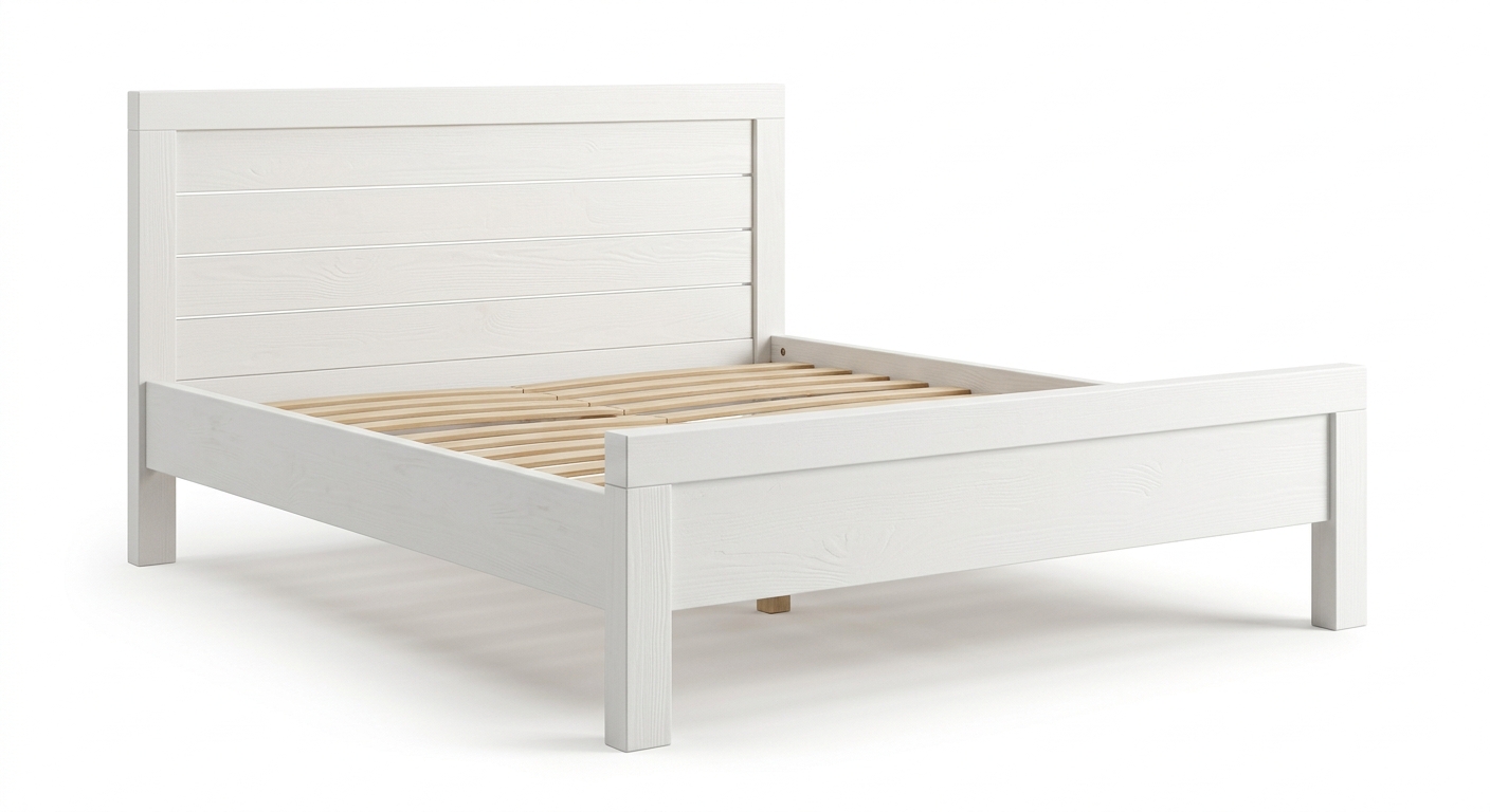 Warm bed frame (White Wood)