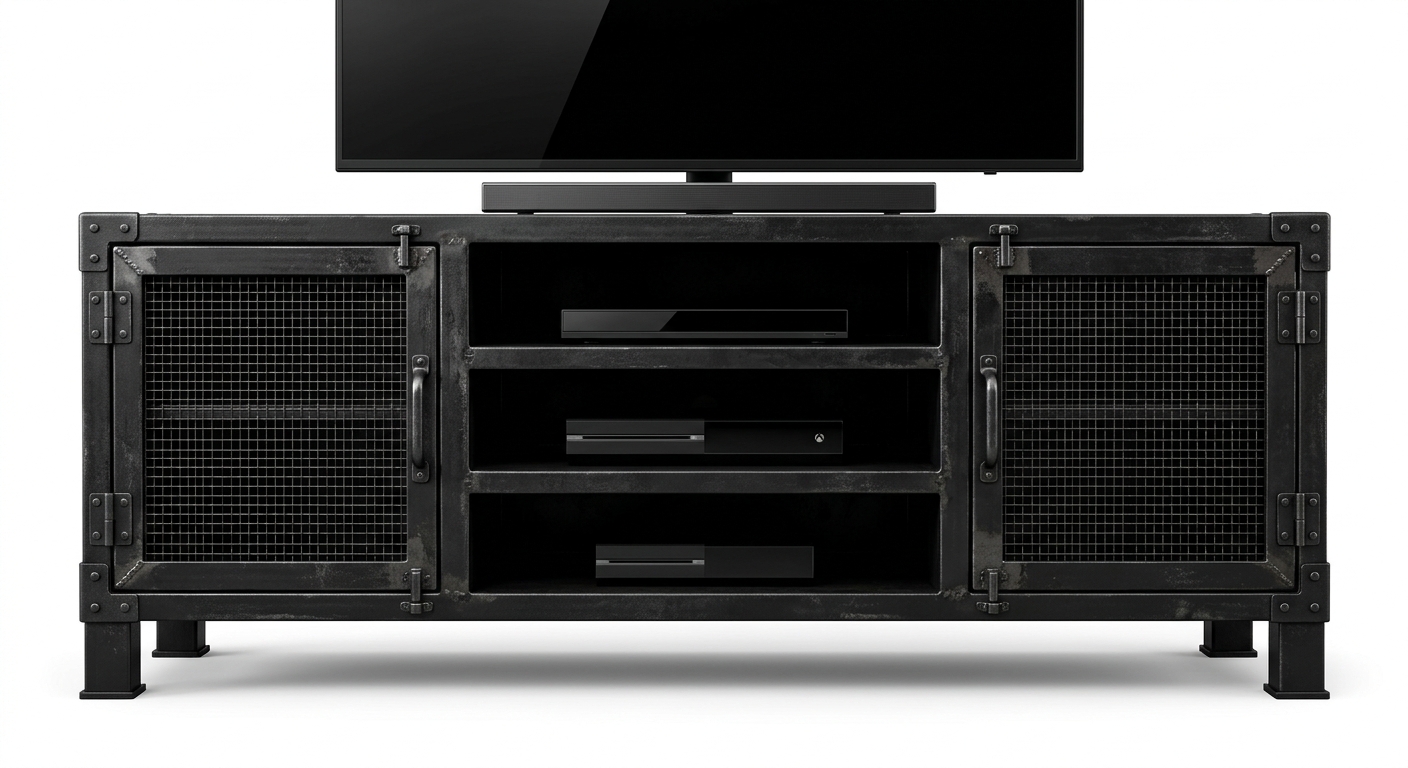 Industrial tv cabinet (Black Metal)