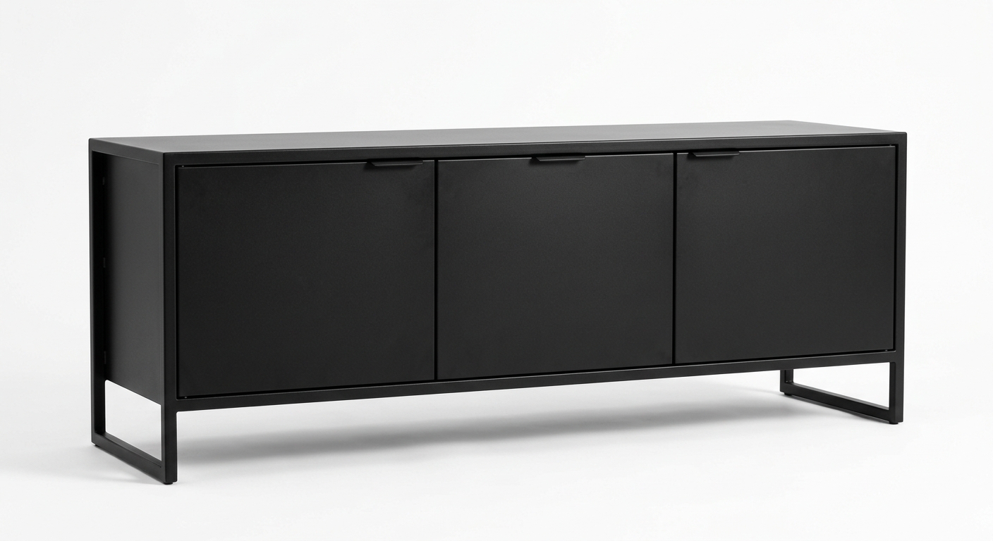Minimalist tv cabinet (Black Metal)