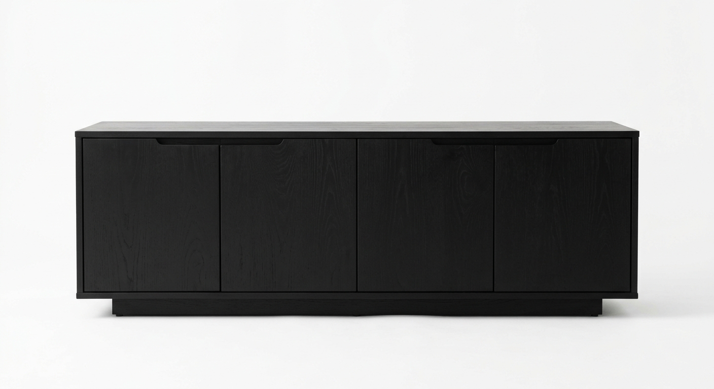 Minimalist tv cabinet (Black Wood)
