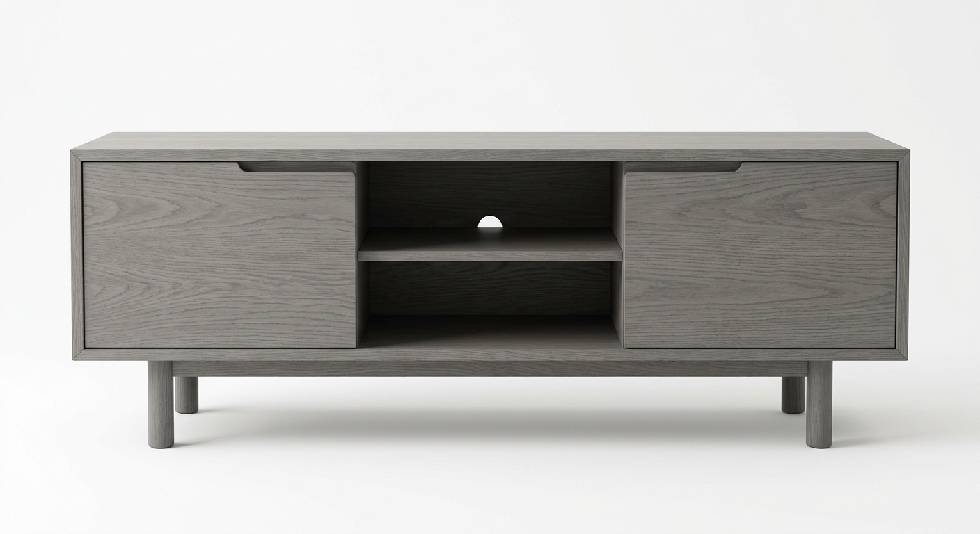 Minimalist tv cabinet (Gray Wood)
