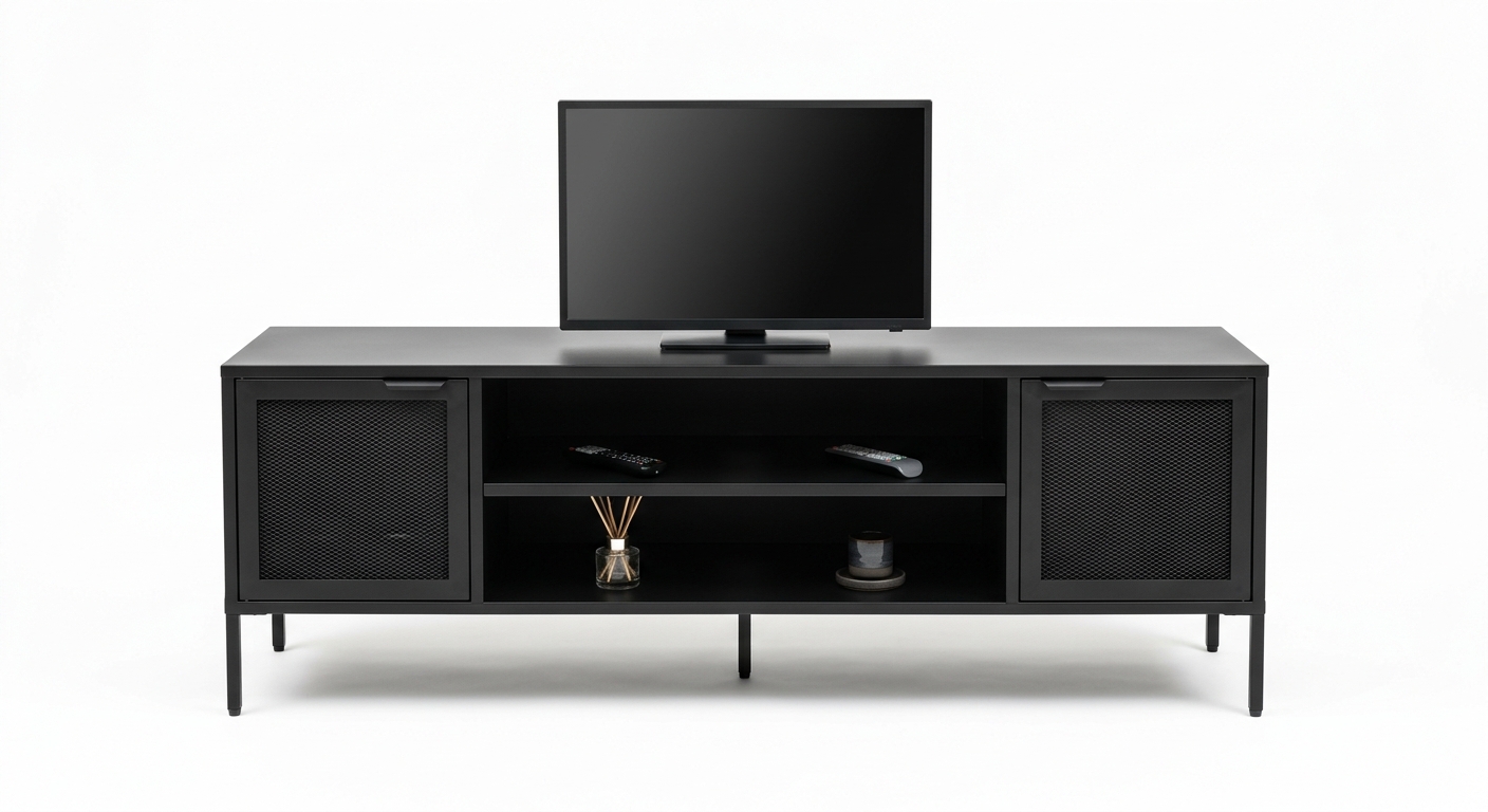 Modern tv cabinet (Black Metal)