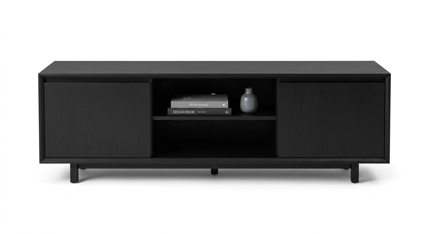 Modern tv cabinet (Black Wood)