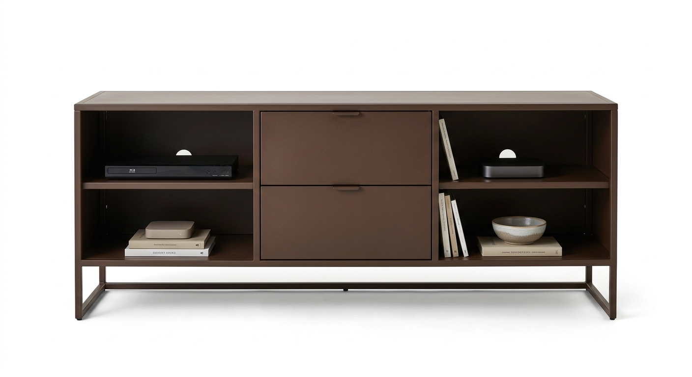 Modern tv cabinet (Brown Metal)