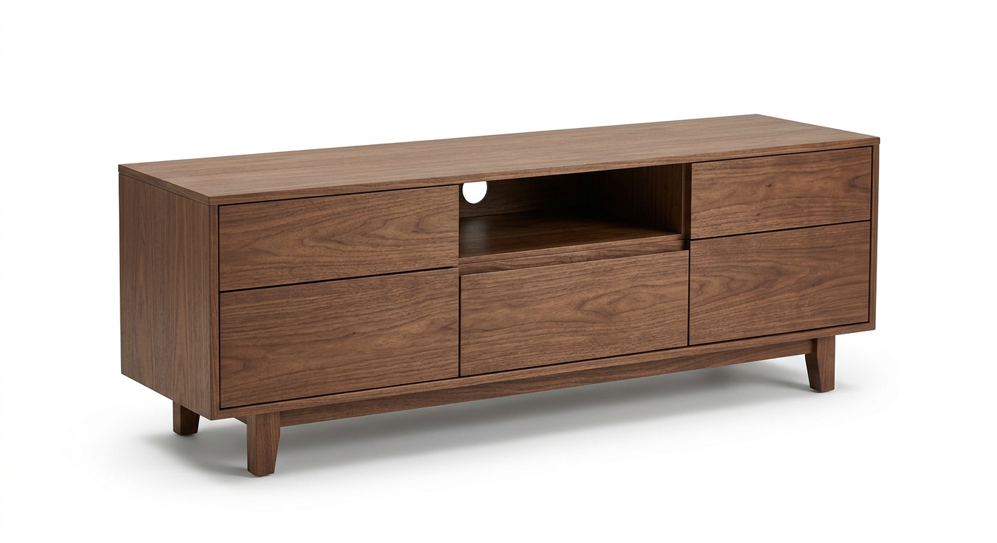 Modern tv cabinet (Brown Wood)