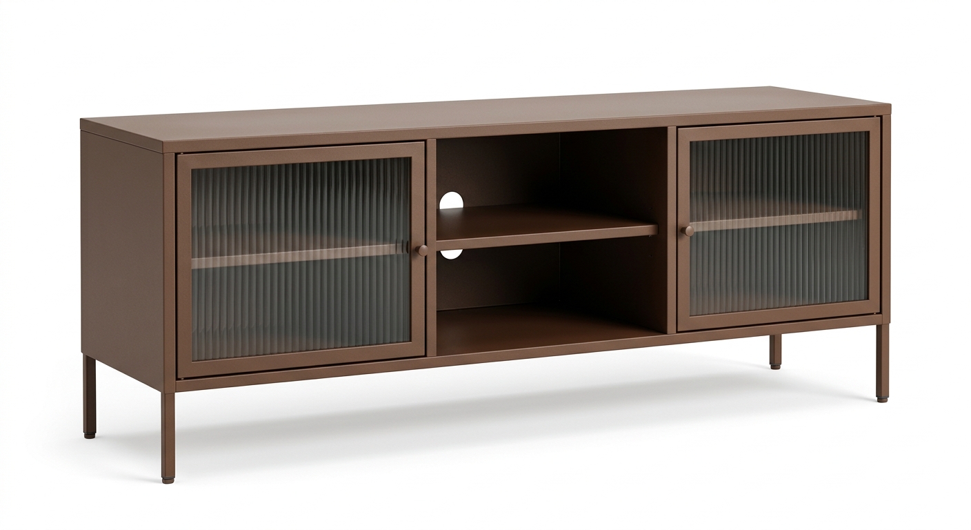 Scandinavian tv cabinet (Brown Metal)