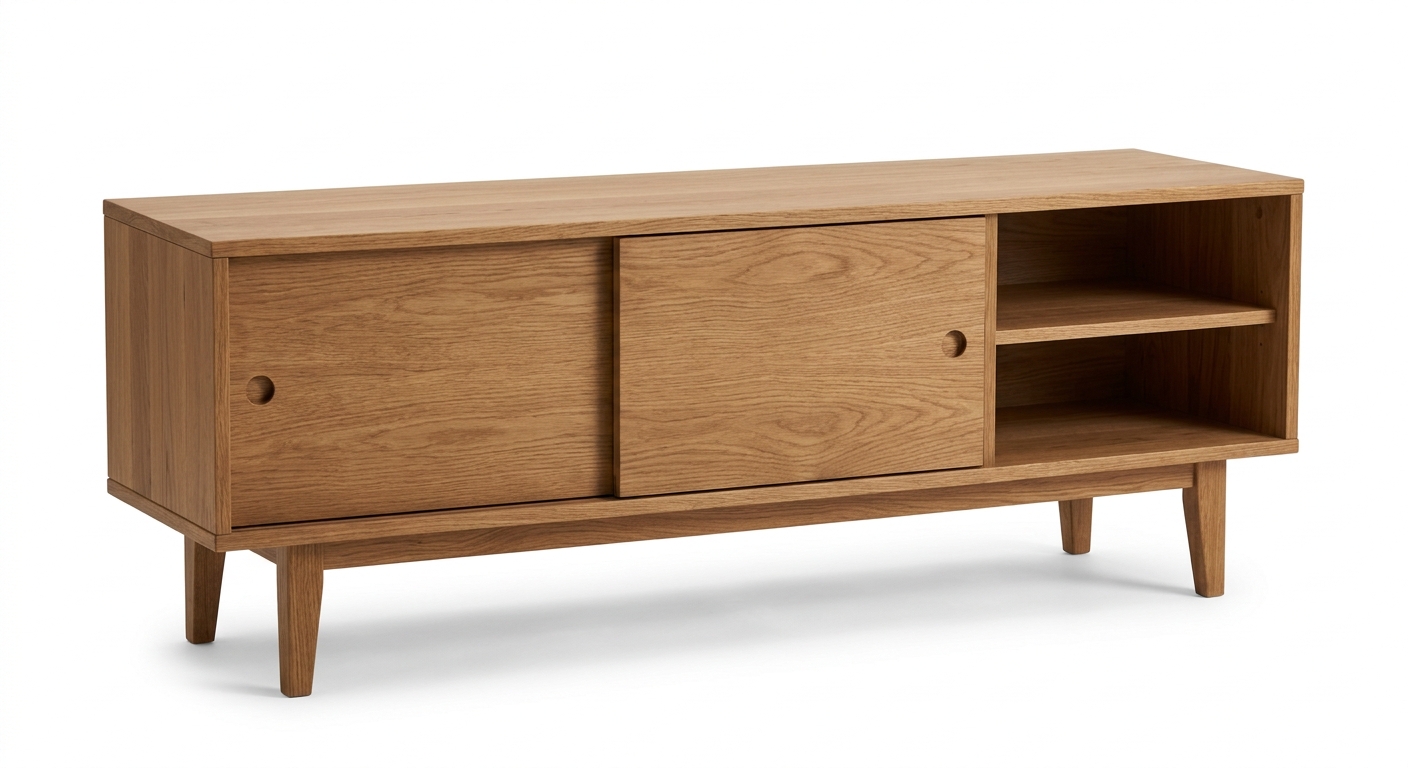 Scandinavian tv cabinet (Brown Wood)