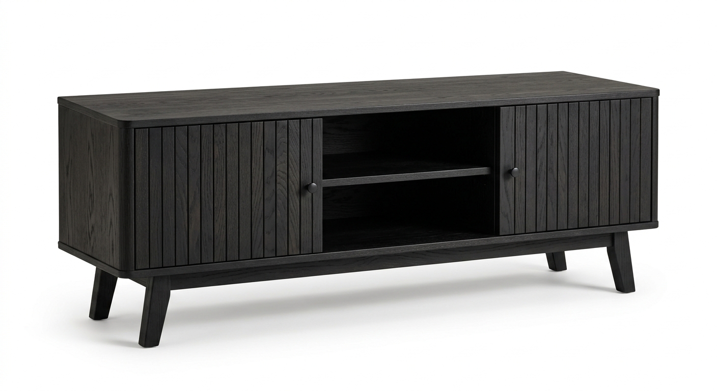 Warm tv cabinet (Black Wood)
