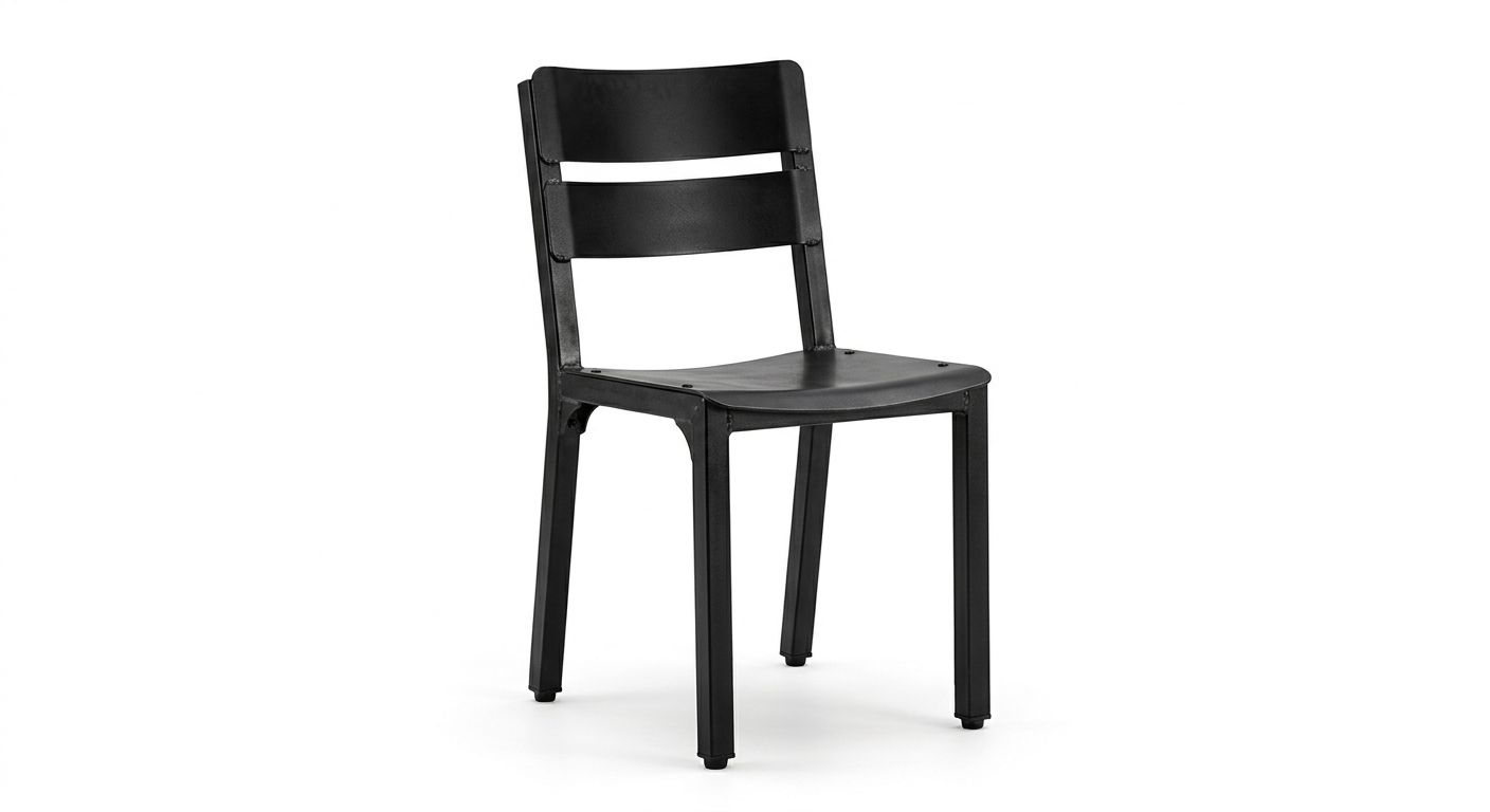 Industrial dining chair (Black Metal)
