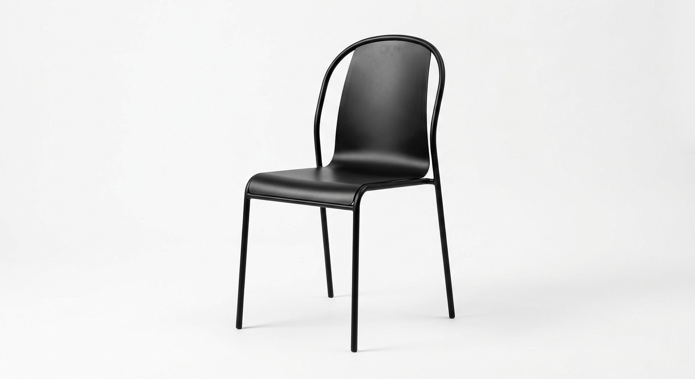 Minimalist dining chair (Black Metal)
