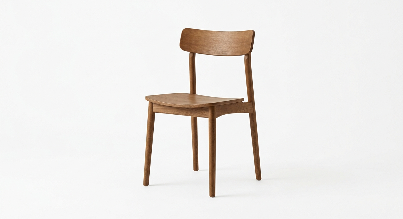 Minimalist dining chair (Brown Wood)