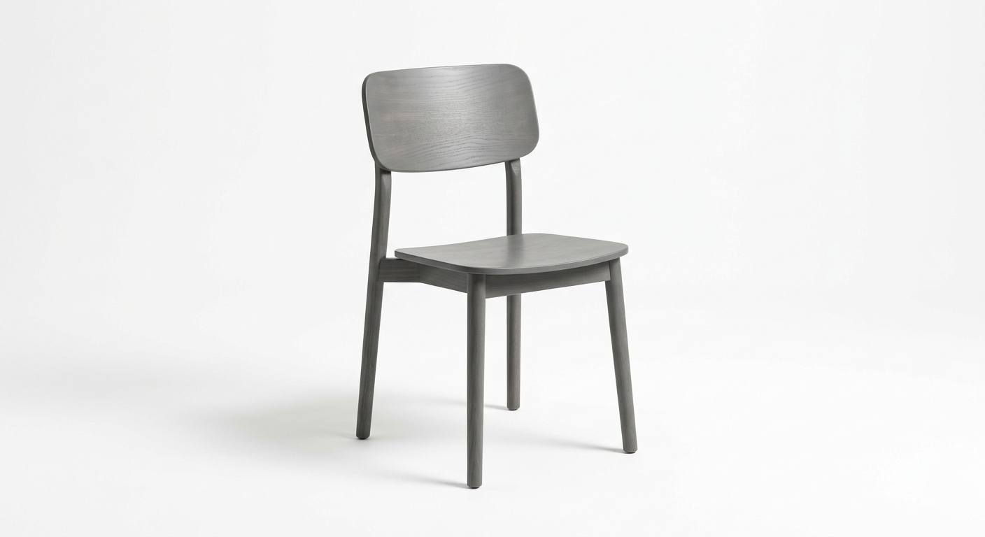 Minimalist dining chair (Gray Wood)