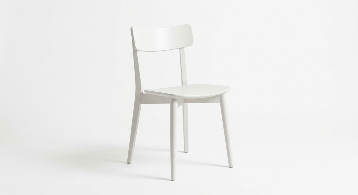Minimalist dining chair (White Wood)