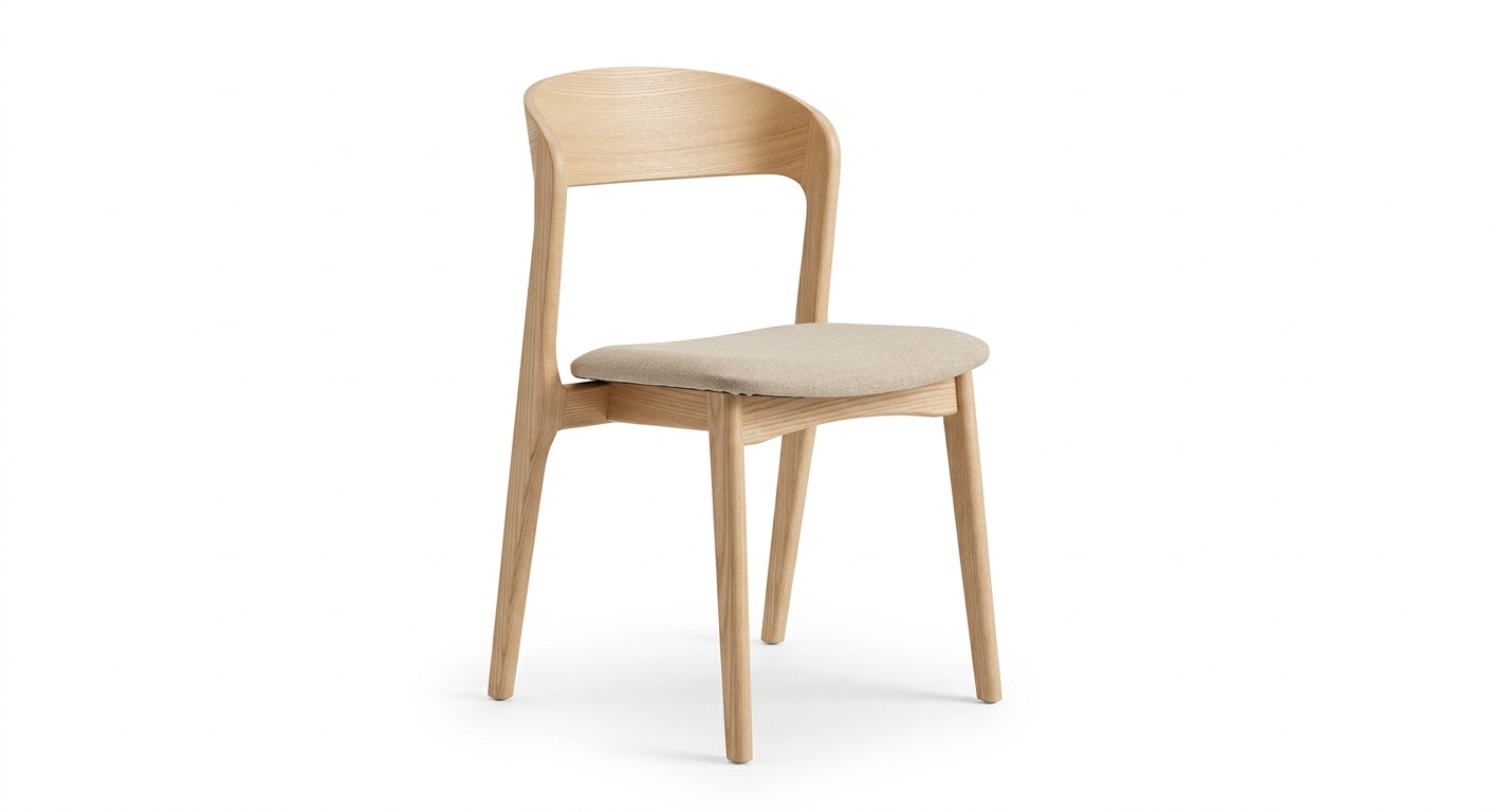 Modern dining chair (Beige Wood)