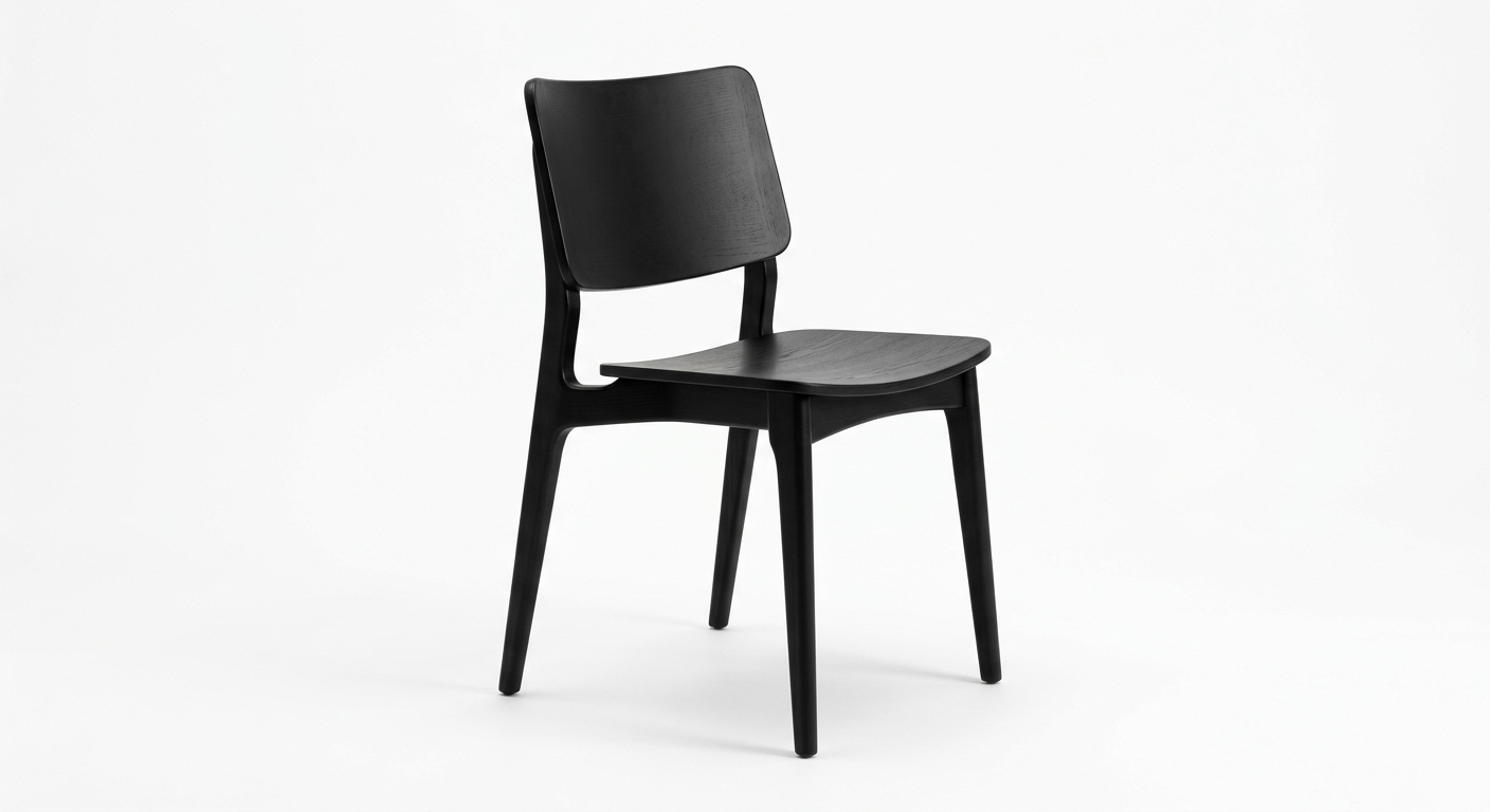 Modern dining chair (Black Wood)