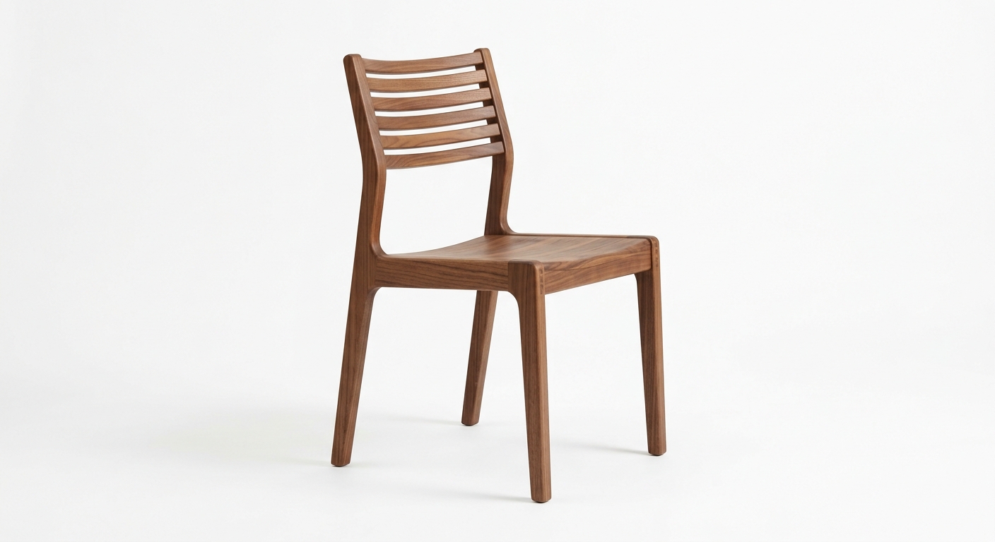 Modern dining chair (Brown Wood)