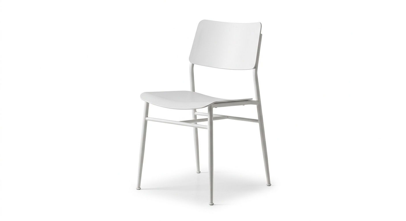 Modern dining chair (White Metal)