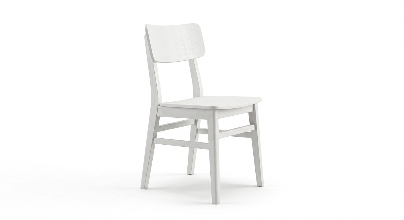 Modern dining chair (White Wood)