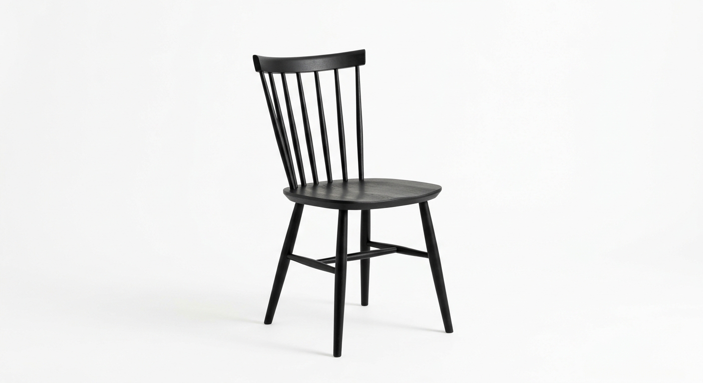 Scandinavian dining chair (Black Wood)
