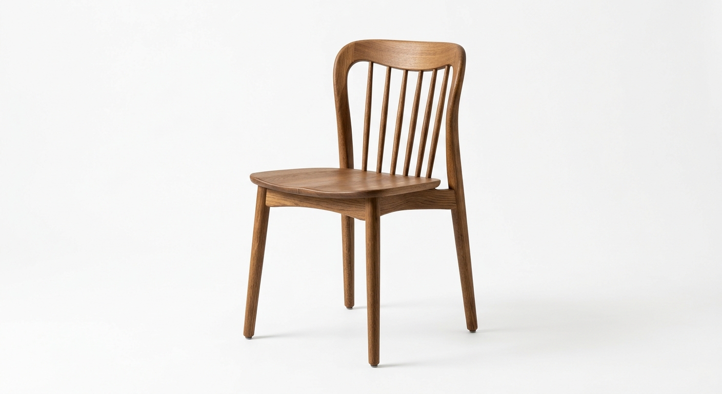 Scandinavian dining chair (Brown Wood)