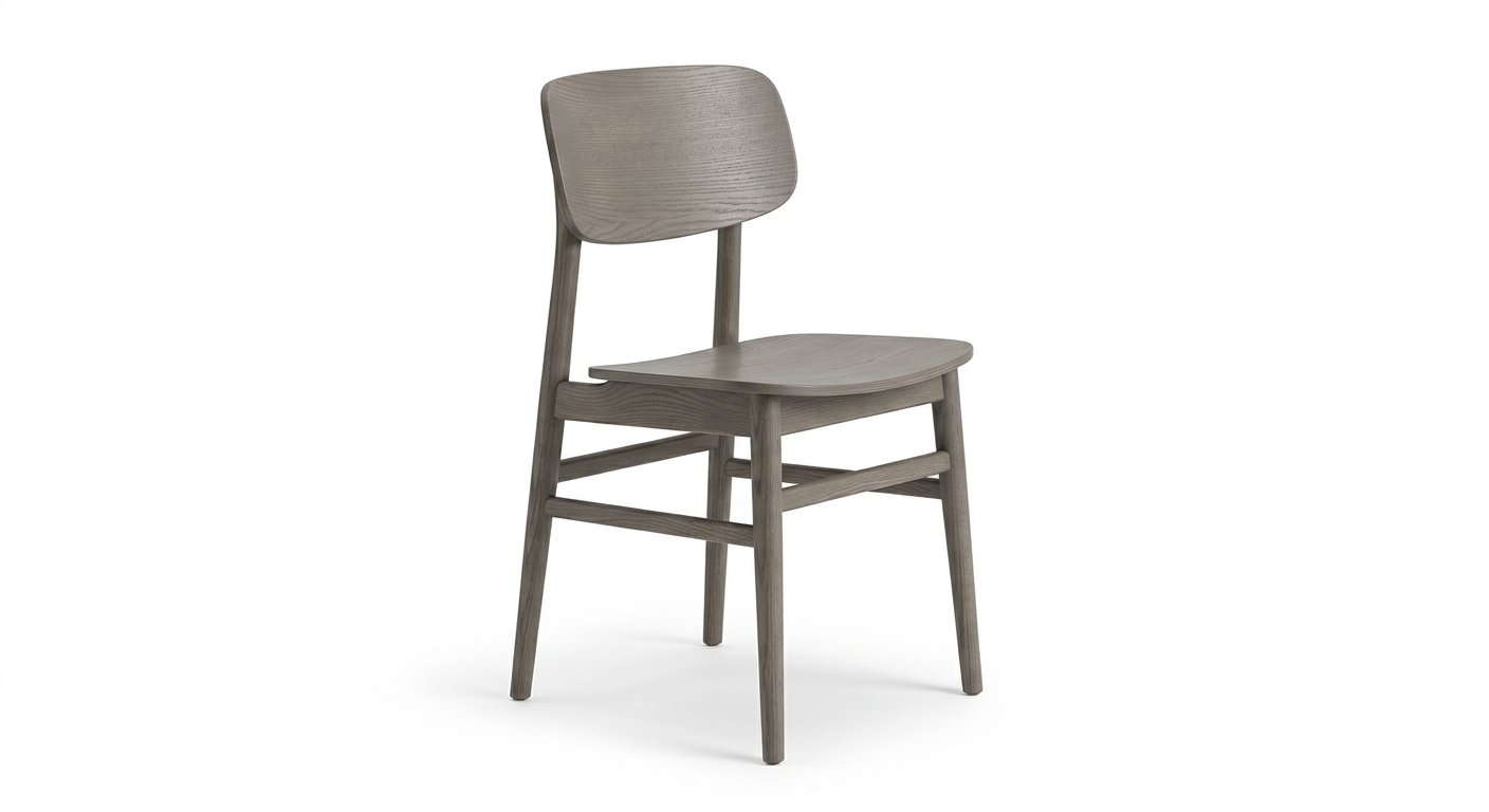 Scandinavian dining chair (Gray Wood)