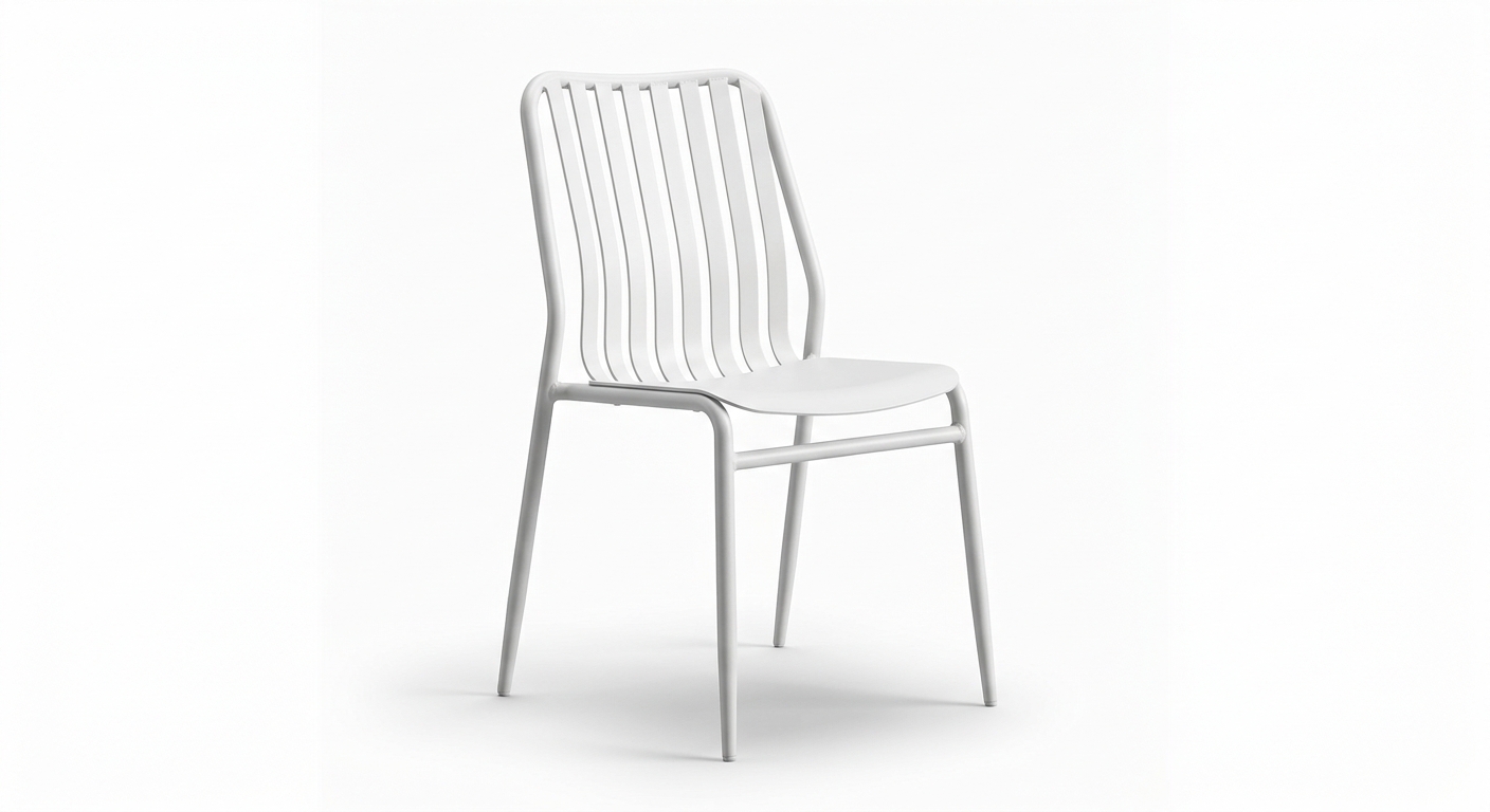 Scandinavian dining chair (White Metal)