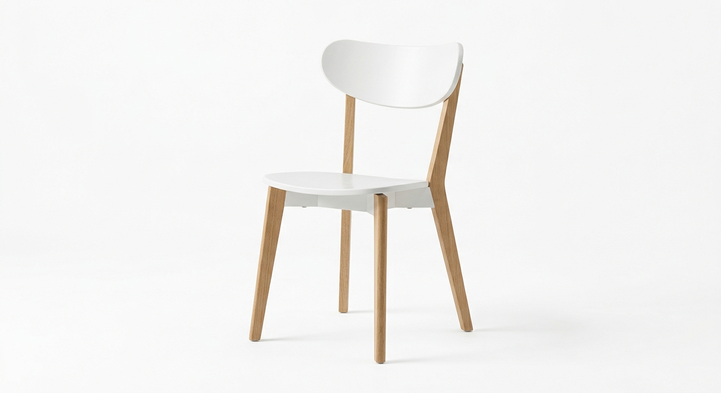 Scandinavian dining chair (White Wood)