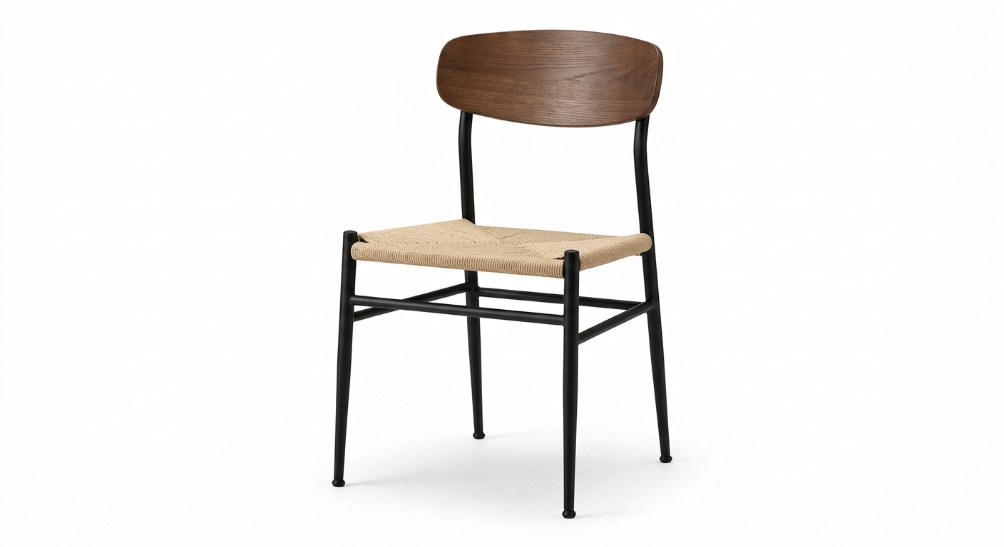 Warm dining chair (Black Metal)