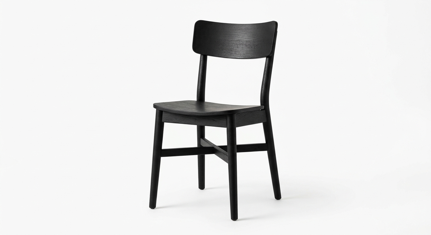 Warm dining chair (Black Wood)