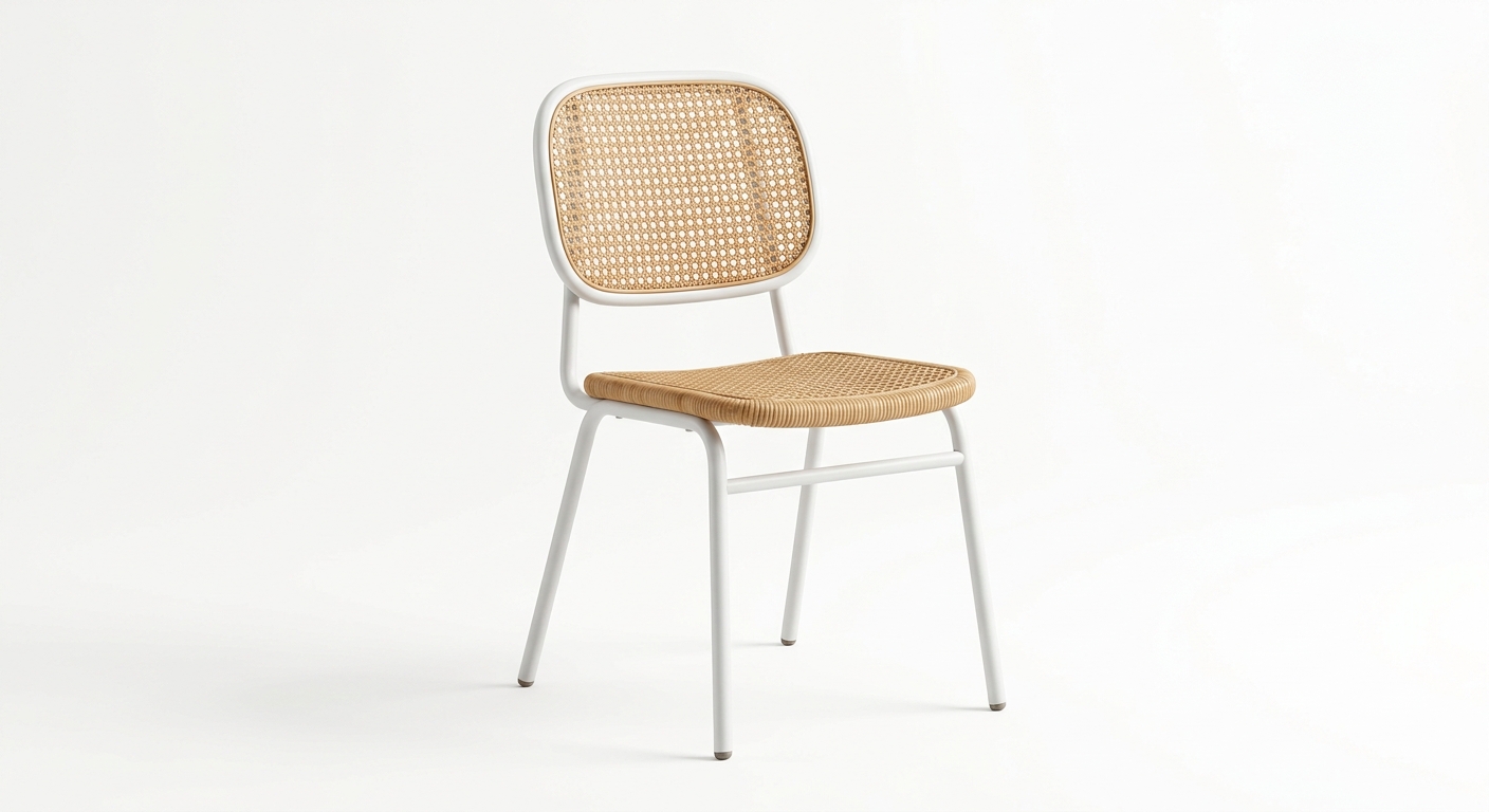 Warm dining chair (White Metal)