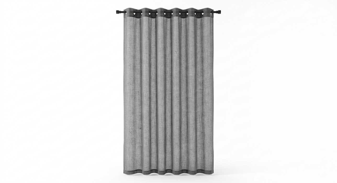 Industrial sheer curtain panel (Gray Fabric)