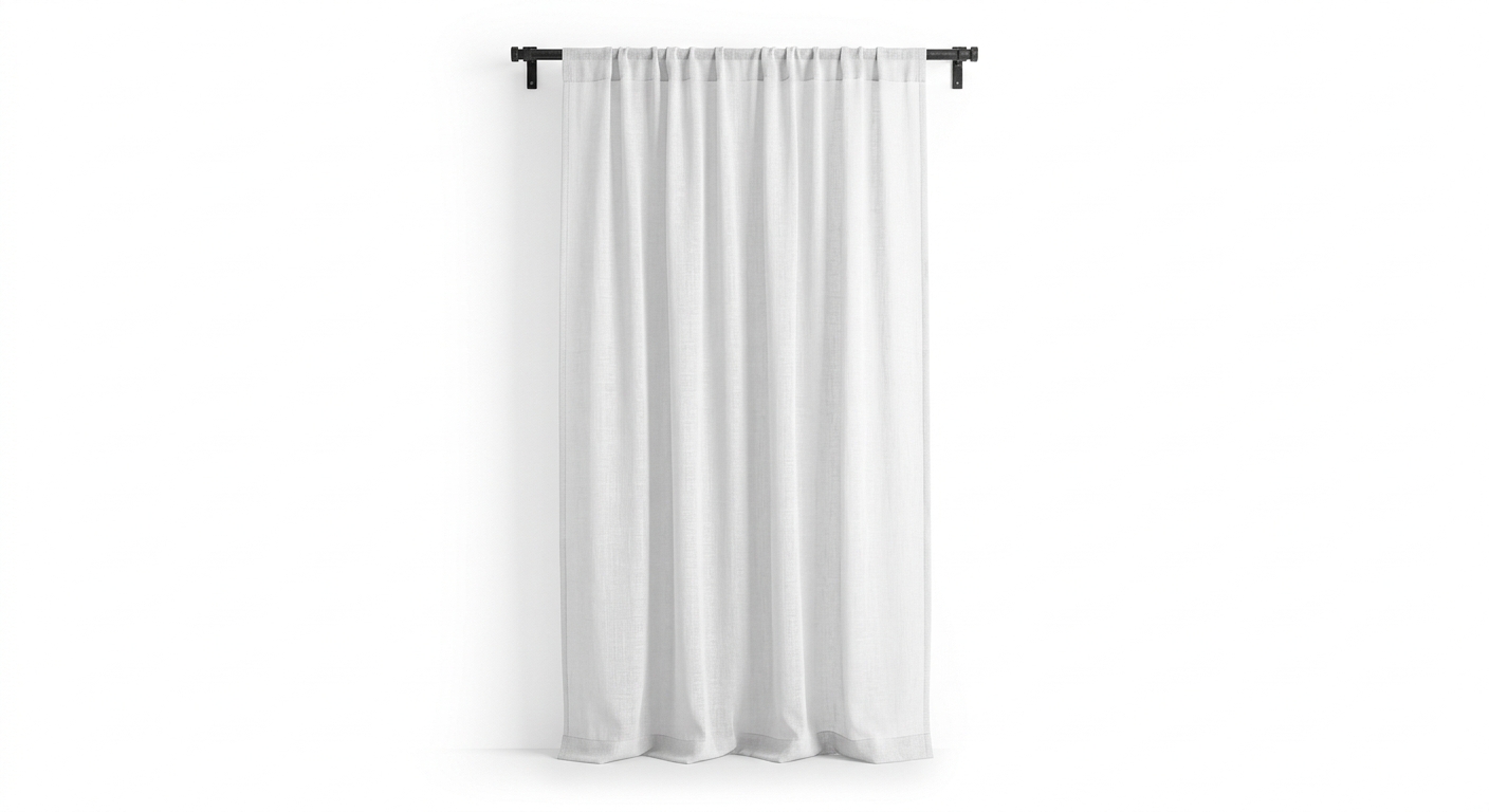 Industrial sheer curtain panel (White Fabric)