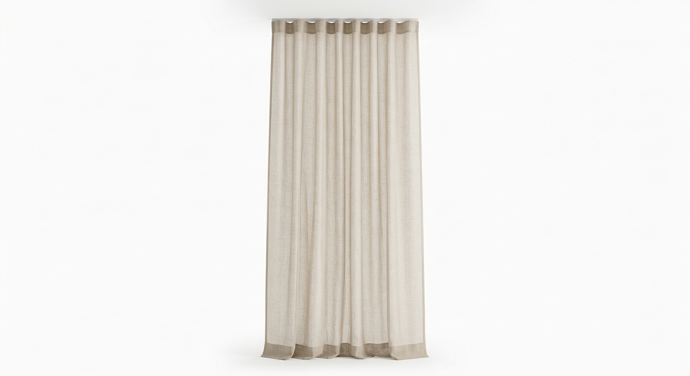 Modern sheer curtain panel (Beige Fabric)