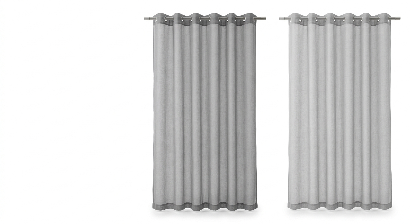 Modern sheer curtain panel (Gray Fabric)
