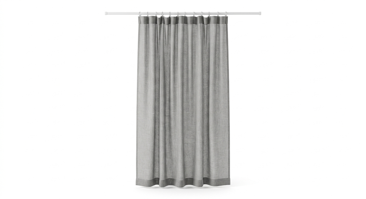 Scandinavian sheer curtain panel (Gray Fabric)