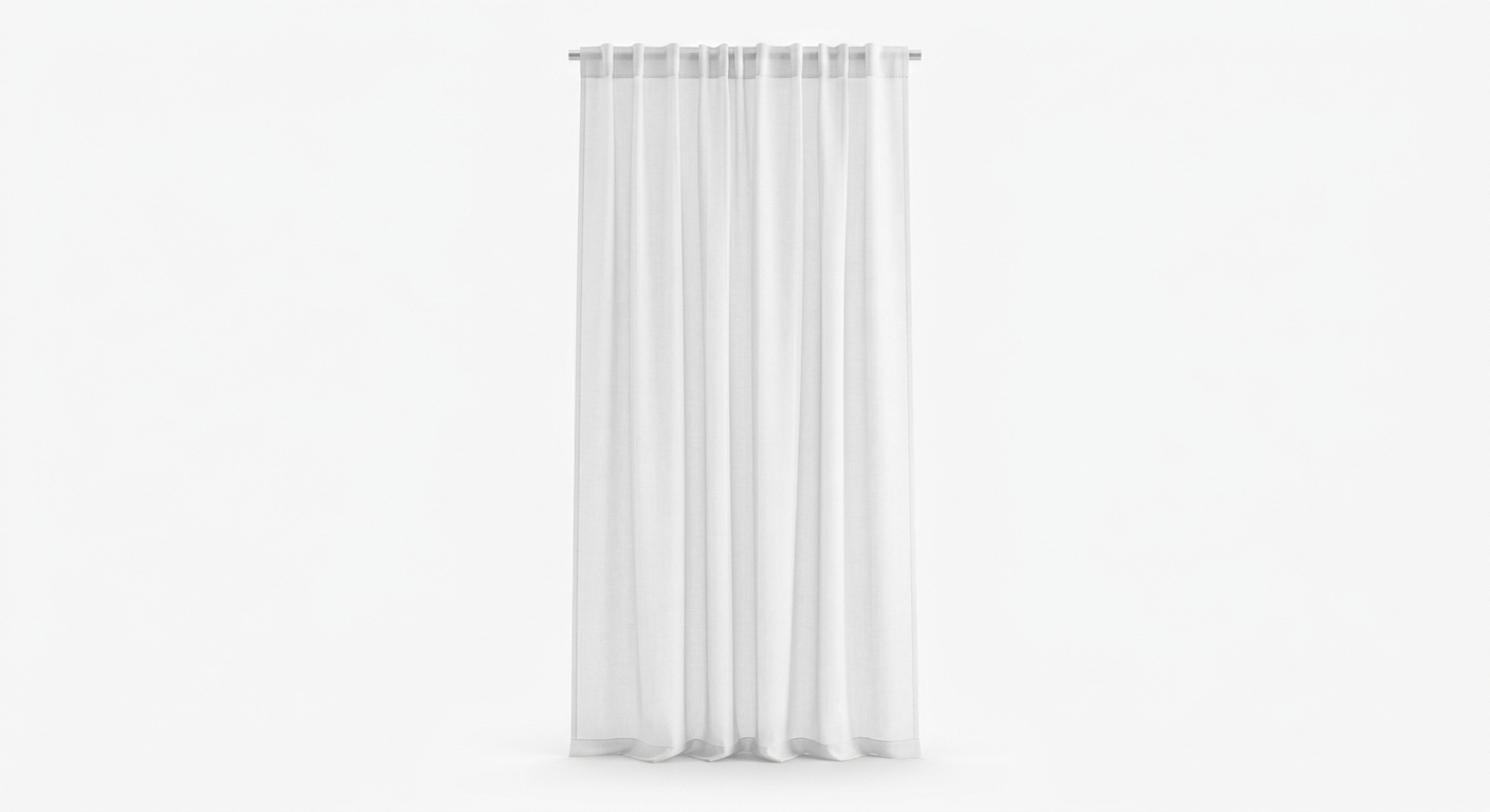 Scandinavian sheer white curtain